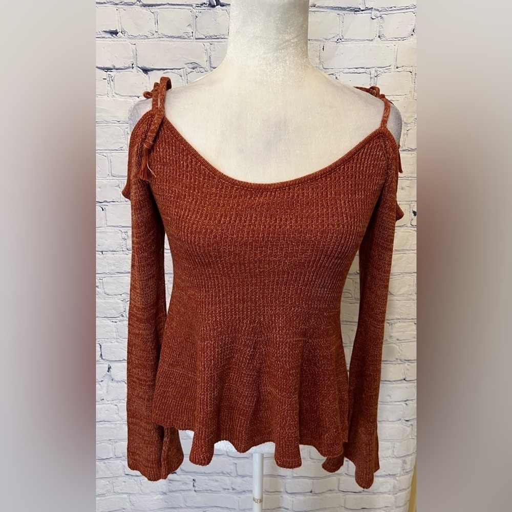 Cupcakes and Cashmere Women's Keryn Cold Sweater Burnt Orange Small